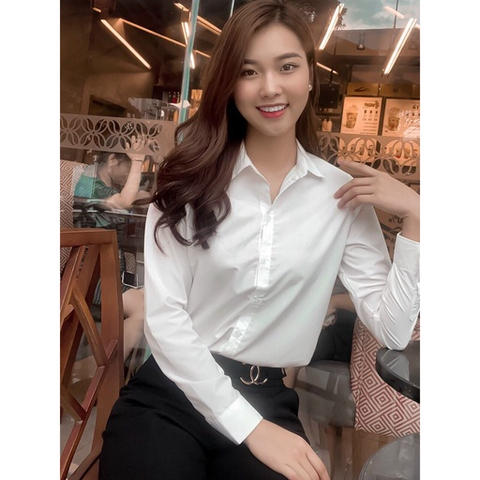 Áo Sơ Mi Trắng Dài Tay Văn Phòng