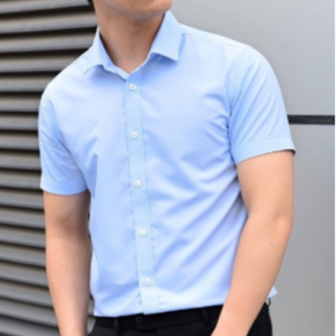 Áo sơ mi nam trắng cộc tay chuẩn mem