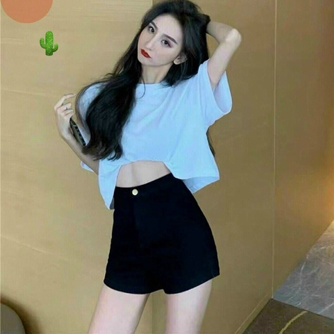 QUẦN ĐÙI JEANS NỮ ĐEN TRƠN