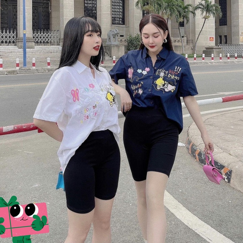 ÁO SƠ MI IN HÌNH BEING KIND